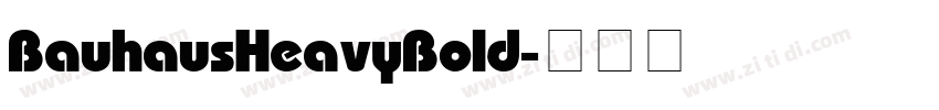 Bauhaus Heavy Bold字体转换
